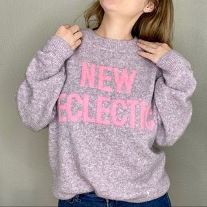 H&M New Eclectic Sweater Oversized Purple